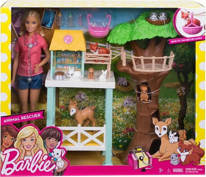 Mattel Barbie - Tierarzt-Rettungsstation Puppe und Spielset