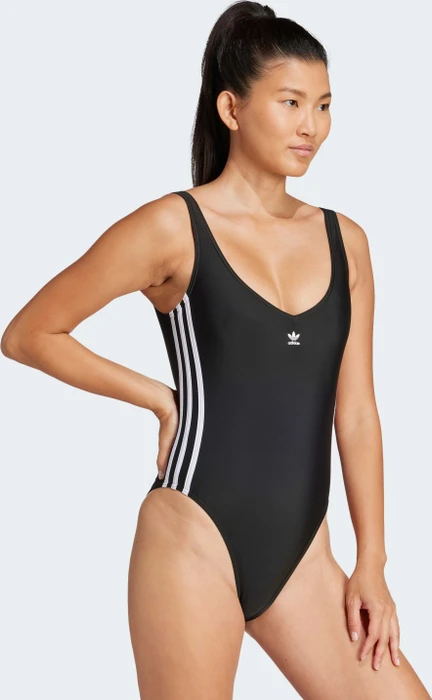 adidas Adicolor 3-Streifen Badeanzug schwarz (Damen)