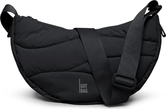 GOT BAG Wavy Puffer Moon Bag Small Umhängetasche black monochrome