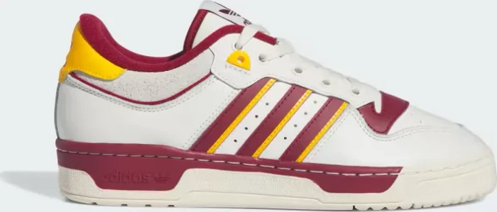 adidas Rivalry Low 86 cloud white/team coll burgundy 2/crew yellow