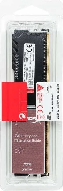 Kingston FURY schwarz UDIMM 16GB, DDR4-2400, CL15-15-15, 1RX8