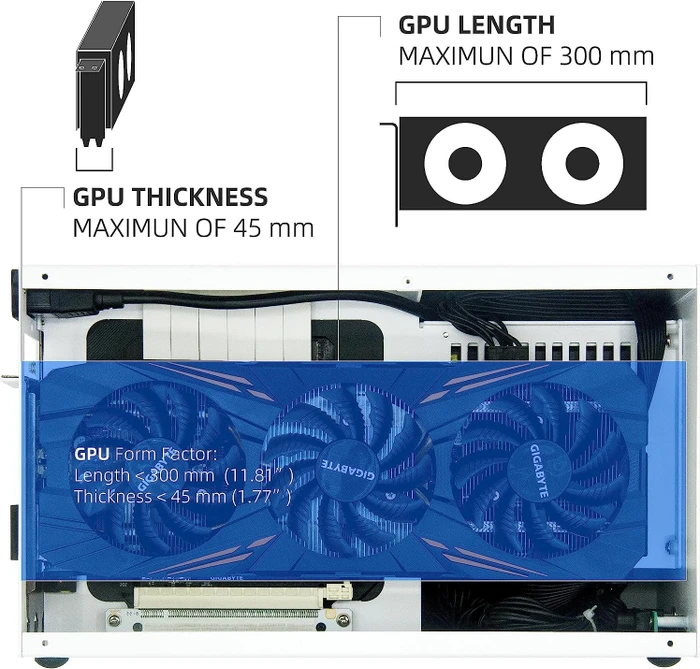 SGPC K49 Steel, silber/orange, Mini-ITX