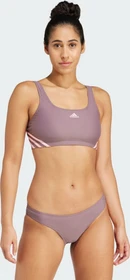 adidas 3-Streifen Bikini-Set shadow fig/pink spark (Damen)