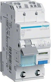 Hager Fehlerstrom-Leitungsschutzschalter 1P+N 6kA C-25A 30mA Typ A QuickConnect