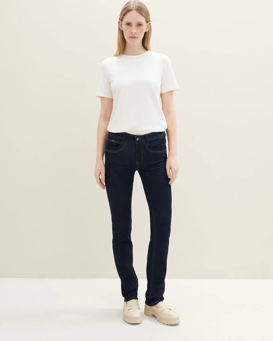 Tom Tailor Alexa Straight Jeans Jeans rinsed blue denim (Damen)