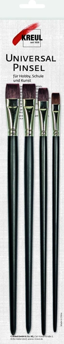 Kreul Synthetics Universalpinsel flach Pinselset, 4-tlg.
