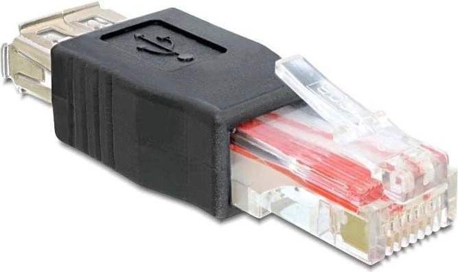 DeLOCK Adapter, USB-B [Buchse] auf RJ-45 [Stecker]