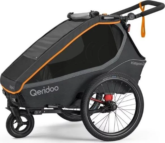 Qeridoo Kidgoo 2 Fidlock Edition Fahrradanhänger orange