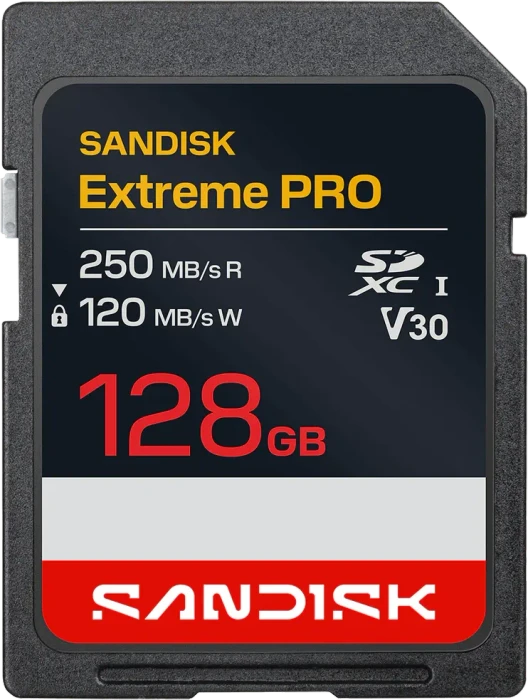 SanDisk Extreme PRO R250/W120 128GB, UHS-I, Class 10