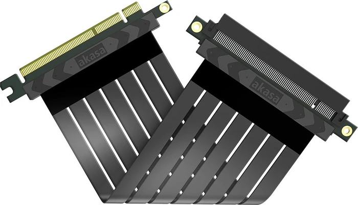 Akasa Riser Black X2 Mark IV Riser Card Cable, gerade, PCIe 4.0, 200mm