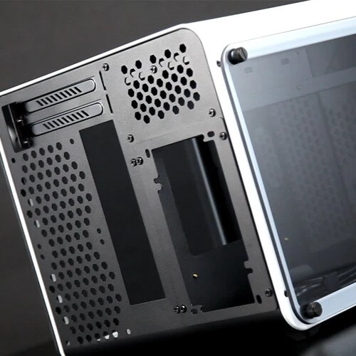 Raijintek Metis Evo TGS, weiß/schwarz, Glasfenster, Mini-ITX