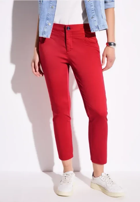 Street One 7/8-Satin Hose glory red (Damen)