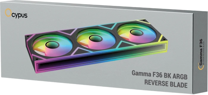 Ocypus Gamma F36 BK ARGB Reverse Blade, schwarz, 3x 120mm