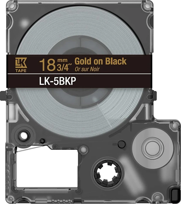 Epson LK-5BKP Beschriftungsband, 18mm, gold/schwarz