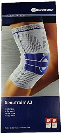 Bauerfeind GenuTrain Kniebandage A3 rechts Größe 1 titan, 1 Stück