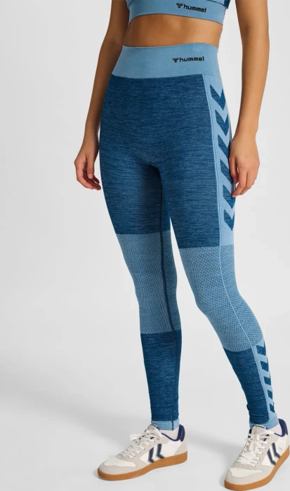 hummel CLEA Seamless Tight Hose lang navy peony/faded denim (Damen)