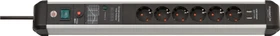 Brennenstuhl Premium-Protect-Line 60000A, 6-fach, 2x USB-A, 3m, silber/schwarz
