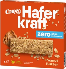 Corny Haferkraft zero Müsliriegel Peanut Butter 140g (4x 35g)