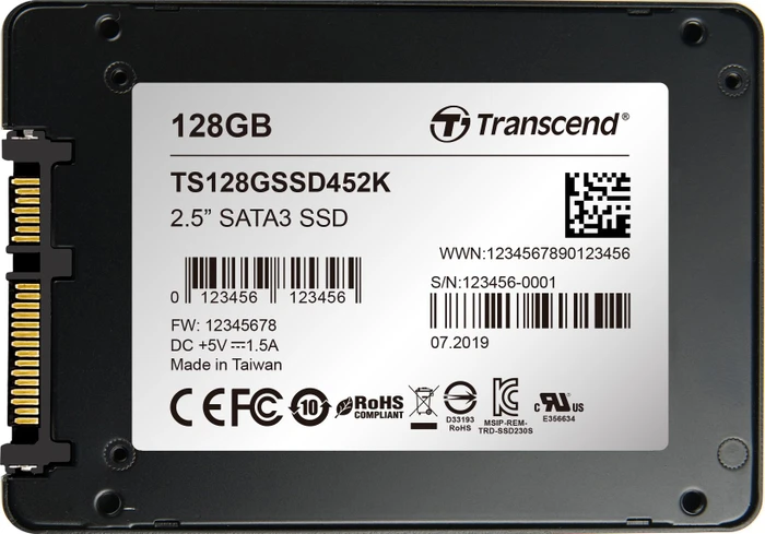 Transcend SSD452K 128GB, 2.5" / SATA 6Gb/s