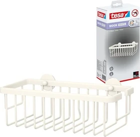 tesa Moon White Duschkorb inkl. Klebelösung weiß matt