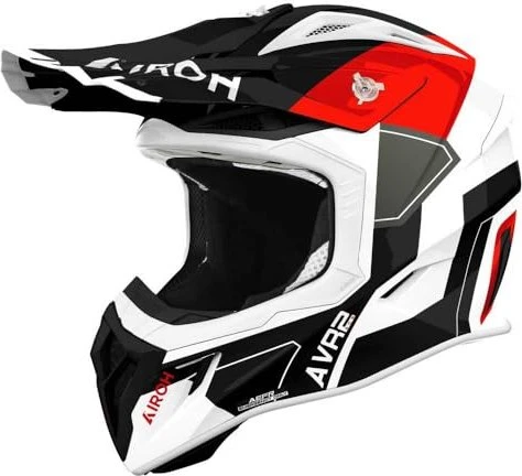 Airoh Aviator Ace 2 Shield schwarz/weiß/rot