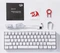 Redragon K630 Dragonborn, weiß, LEDs RGB, hot-swap, Redragon RED, USB, US Vorschaubild