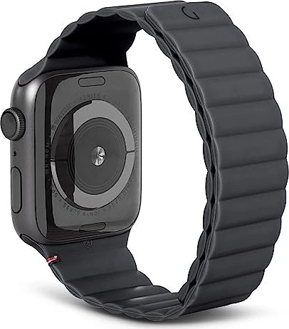 Decoded Silicone Magnetic Traction Strap für Apple Watch 44mm Charcoal