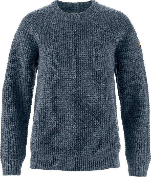 Fjällräven Övik Waffle Knit Strickpullover navy (Damen)