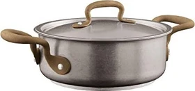 Sambonet 1965 Vintage Edelstahl matt 18/10 Bratentopf mit Deckel 20cm 2.5l