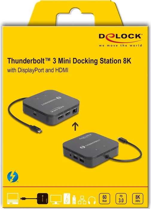 DeLOCK Thunderbolt 3 Mini Docking Station 8K, Thunderbolt 3 [Buchse]
