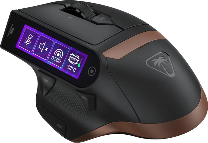 Turtle Beach Command Series MC7 Wireless Touchscreen Gaming Mouse, schwarz/bronze, USB/Bluetooth