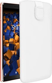 Mumbi Leder Etui für Nokia 7 Plus weiß