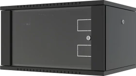 Lanview 19" Wandgehäuse 7HE, Flatpack, Glastür, IP20, RAL 9005, 450mm tief