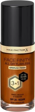 Max Factor Facefinity All Day Flawless Foundation N102 chocolate LSF20, 30ml