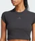 adidas Lounge Ribbed Crop T-Shirt kurzarm schwarz (Damen) Vorschaubild