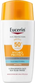 Eucerin Hydro Protect Ultraleichtes getöntes Face Sun Fluid mittel LSF50+, 50ml