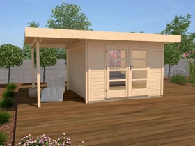 Weka 126 A+ 442x241cm Gartenhaus natur