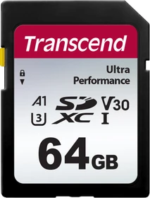 Transcend 340S R160/W50 64GB, UHS-I U3, A1, Class 10