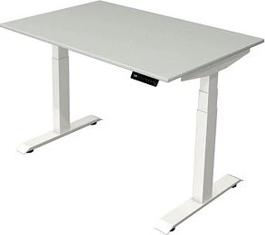 Kerkmann Move 4 elektrisch höhenverstellbarer Sitz-Steh-Schreibtisch 120x80cm lichtgrau/weiß