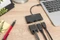 Digitus USB-C 3in1 Triple Monitor Adapter, USB-C auf HDMI/DisplayPort/VGA, schwarz Vorschaubild