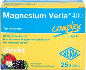 Magnesium Verla 400 Waldbeere Direkt-Granulat Sticks, 25 Stück