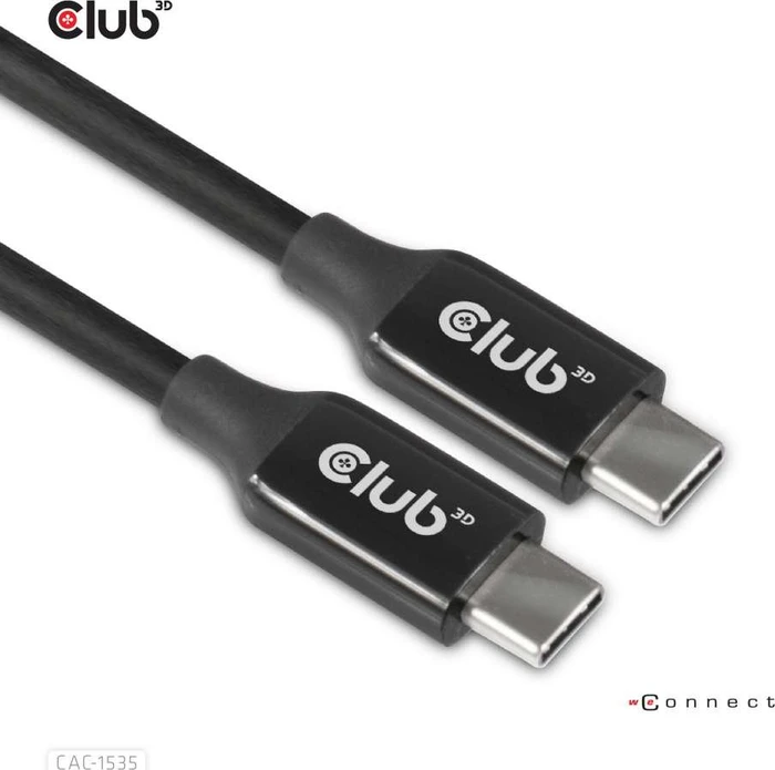 Club 3D USB-C 3.1 Kabel, aktiv, 10Gb/s, 8K60Hz, 60W PD, USB-C 3.1 Stecker auf USB-C 3.1 Stecker, 5m