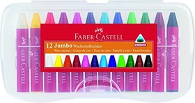 Faber-Castell Jumbo Wachsmalkreide Dreikant, 12 Farben
