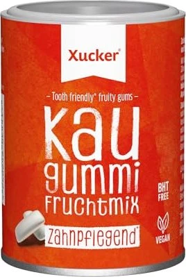 Xucker Xylit Fruchtmix Zahnpflegekaugummis, 100g
