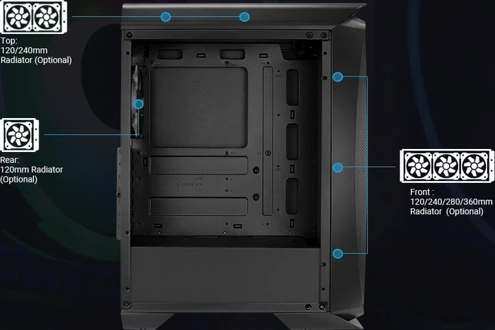 AeroCool Aero One, weiß, Glasfenster