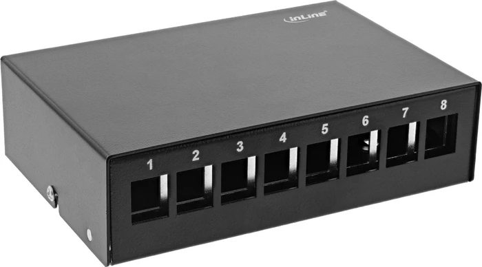InLine RJ-45 Patchfeld-Dose Aufputz, 8x Keystone RJ-45