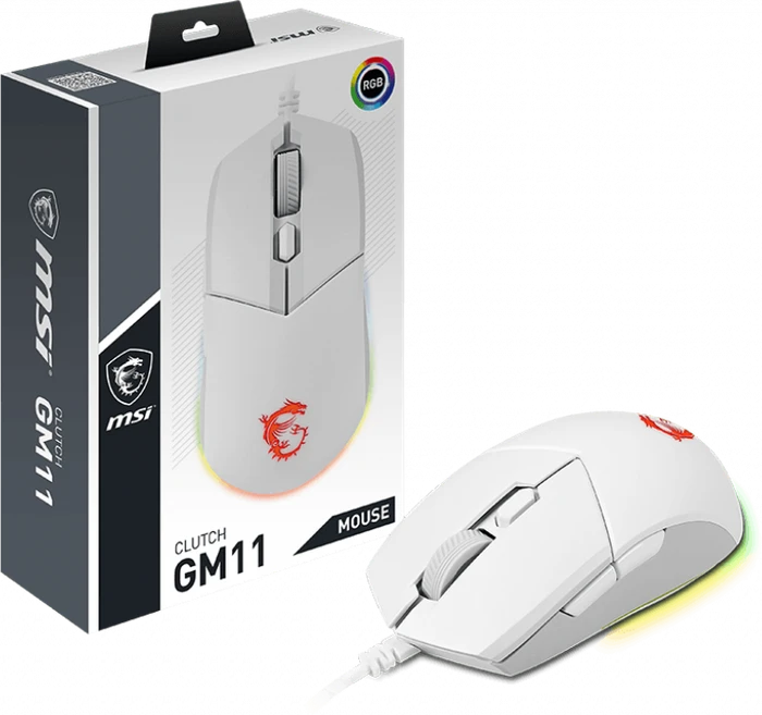 MSI Clutch GM11 Gaming Mouse weiß, USB