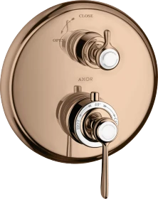 Hansgrohe Axor Montreux Thermostat Unterputz mit Hebelgriff und Absperrventil polished red gold