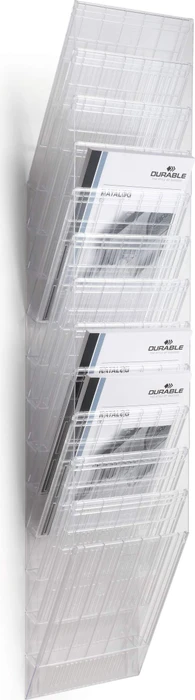 Durable Flexiboxx 12 Prospekthalter, 12 Fächer, A4, transparent