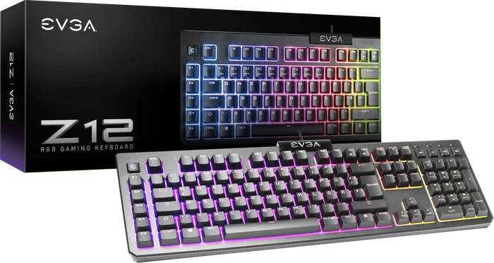 EVGA Z12, LEDs RGB, schwarz, USB, DE